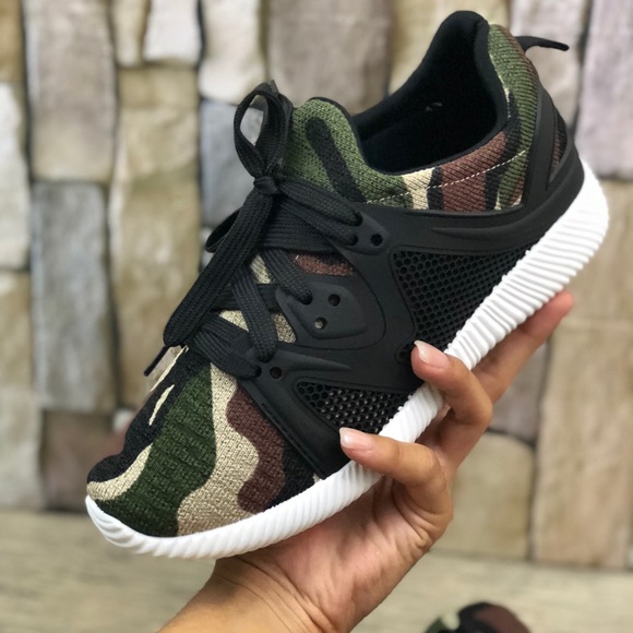 Khaki CAMOUFLAGE FLYKNIT SNEAKER Army 👟 - Picture 4 of 8